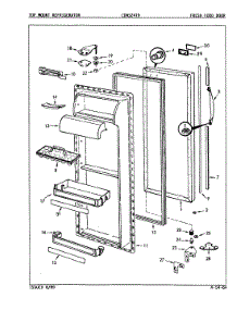 04 - Fresh Food Door parts for Maytag Refrigerator CDNS24T9A / 8L08B from AppliancePartsPros.com