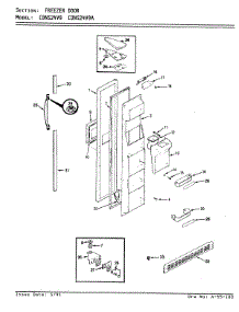 02 - Freezer Door parts for Maytag Refrigerator CDNS24V9 / BR85A from AppliancePartsPros.com