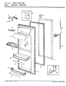 04 - Fresh Food Door parts for Maytag Refrigerator CDNS24V9 / BR85A from AppliancePartsPros.com