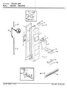 02 - Freezer Door parts for Maytag Refrigerator CDNS24V9A / BR85C from AppliancePartsPros.com