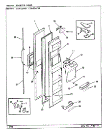 02 - Freezer Door parts for Maytag Refrigerator CDNS24V9A / CR86A from AppliancePartsPros.com