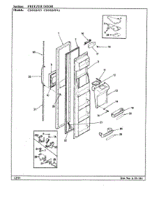 02 - Freezer Door parts for Maytag Refrigerator CDNS24V9A / BR86E from AppliancePartsPros.com