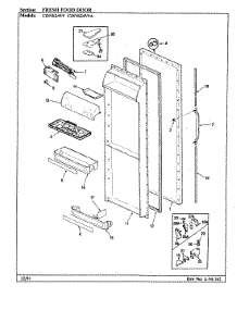 04 - Fresh Food Door parts for Maytag Refrigerator CDNS24V9A / BR86E from AppliancePartsPros.com