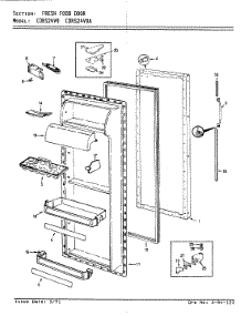 04 - Fresh Food Door parts for Maytag Refrigerator CDNS24V9A / BR86C from AppliancePartsPros.com