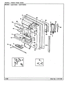04 - Fresh Food Door parts for Maytag Refrigerator CDNT18V9A / CC48A from AppliancePartsPros.com