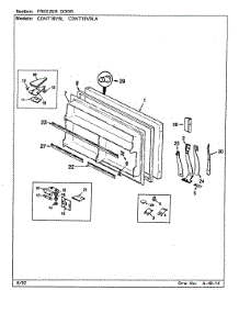 02 - Freezer Door parts for Maytag Refrigerator CDNT18V9LA / CC45A from AppliancePartsPros.com