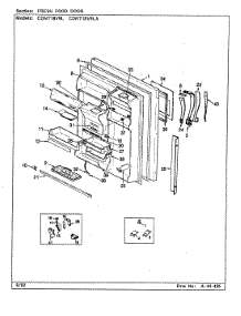 04 - Fresh Food Door parts for Maytag Refrigerator CDNT18V9LA / CC45A from AppliancePartsPros.com