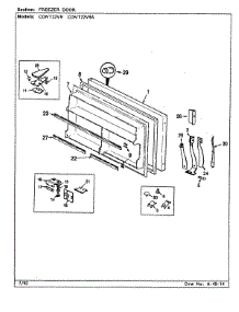 02 - Freezer Door parts for Maytag Refrigerator CDNT22V9A / CC88A from AppliancePartsPros.com