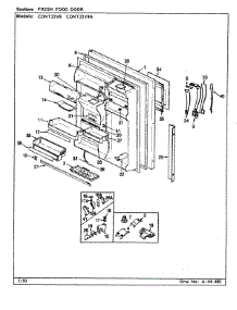 04 - Fresh Food Door parts for Maytag Refrigerator CDNT22V9A / CC88A from AppliancePartsPros.com