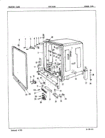 08 - Tub (Inner) parts for Crosley Dishwasher CDP2406 from AppliancePartsPros.com
