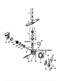 04 - Motor / Pump parts for Amana Dishwasher CDU200CB / P1188323W from AppliancePartsPros.com
