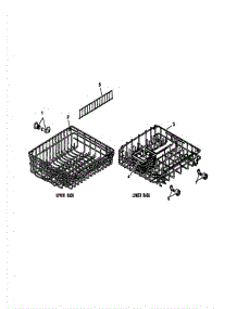 05 - Rack parts for Amana Dishwasher CDU200CWW / P1188322W from AppliancePartsPros.com