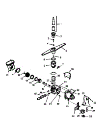 03 - Motor-Pump / Water Distribution Components parts for Amana Dishwasher CDU210CWW / P1199013W from AppliancePartsPros.com