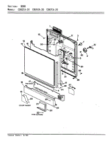 02 - Door parts for Crosley Dishwasher CDU2CA-20 from AppliancePartsPros.com