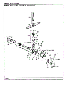 03 - Motor & Pump parts for Crosley Dishwasher CDU2CA-45 from AppliancePartsPros.com
