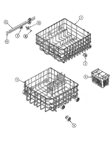 05 - Track & Rack Assembly parts for Crosley Dishwasher CDU2J from AppliancePartsPros.com