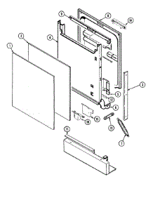 02 - Door parts for Crosley Dishwasher CDU2J3 from AppliancePartsPros.com