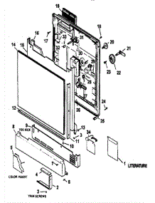 02 - Door And Door Trim parts for Amana Dishwasher CDU300C / P1188320W from AppliancePartsPros.com