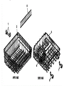 04 - Upper / Lower Racks parts for Amana Dishwasher CDU300C / P1188320W from AppliancePartsPros.com