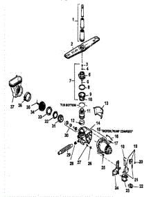 05 - Water Distribution Components parts for Amana Dishwasher CDU300C / P1188321W from AppliancePartsPros.com