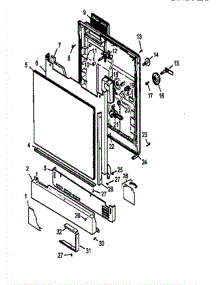 02 - Door Assy parts for Amana Dishwasher CDU510CWW / P1199009W from AppliancePartsPros.com
