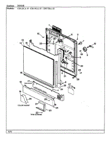 02 - Door parts for Crosley Dishwasher CDU5CA-35 from AppliancePartsPros.com