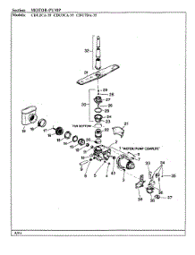 03 - Motor & Pump parts for Crosley Dishwasher CDU5CA-35 from AppliancePartsPros.com