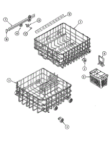 05 - Track & Rack Assembly parts for Crosley Dishwasher CDU600B from AppliancePartsPros.com