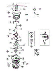 03 - Pump & Motor parts for Crosley Dishwasher CDU610B from AppliancePartsPros.com