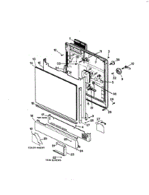 02 - Door parts for Crosley Dishwasher CDU7CA-1 from AppliancePartsPros.com