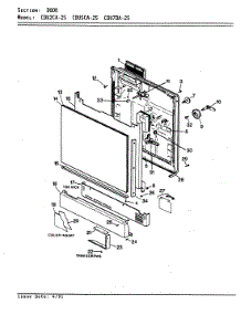 02 - Door parts for Crosley Dishwasher CDU7DA-25 from AppliancePartsPros.com