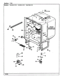05 - Tub parts for Crosley Dishwasher CDU7DA-45 from AppliancePartsPros.com