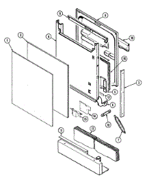 03 - Door parts for Crosley Dishwasher CDU8000B from AppliancePartsPros.com