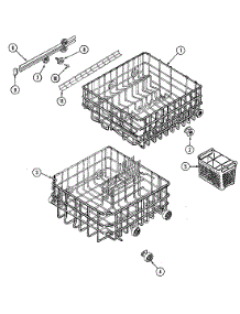 06 - Track & Rack Assembly parts for Crosley Dishwasher CDU8000B from AppliancePartsPros.com