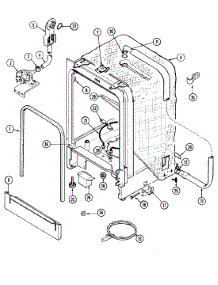 07 - Tub parts for Crosley Dishwasher CDU8000B from AppliancePartsPros.com