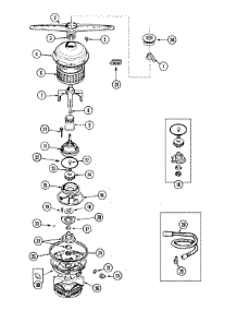 03 - Pump & Motor parts for Crosley Dishwasher CDU810B from AppliancePartsPros.com