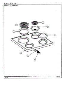 05 - Top Assy. parts for Crosley Range CE1500PRA from AppliancePartsPros.com