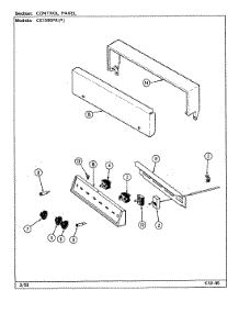 02 - Control Panel parts for Crosley Range CE1500PRW from AppliancePartsPros.com