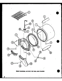 03 - Front Bulkhead parts for Amana Dryer CE3402W / P1118308W W from AppliancePartsPros.com