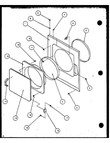 05 - Loading Door parts for Amana Dryer CE3402W / P1118308W W from AppliancePartsPros.com