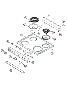 02 - Control Panel / Top Assembly parts for Crosley Range CE35000AAA from AppliancePartsPros.com