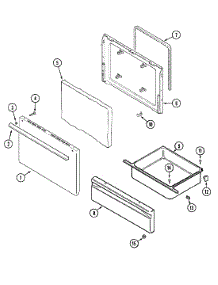 03 - Door / Drawer (Ce3510ppx) parts for Crosley Range CE3510PPA from AppliancePartsPros.com