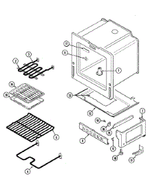 11 - Oven / Base (Ce3520srx) parts for Crosley Range CE3510PRA from AppliancePartsPros.com