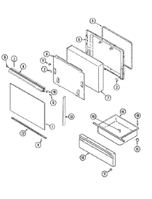 03 - Door / Drawer (Ce3520spx) parts for Crosley Range CE3520SPW from AppliancePartsPros.com