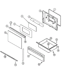 03 - Door / Drawer (``X`` Door Serial Prefix 28) parts for Crosley Range CE3531XUA from AppliancePartsPros.com