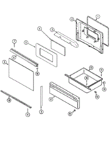 05 - Door / Drawer (Serial Prefix 28) parts for Crosley Range CE3537XUW from AppliancePartsPros.com
