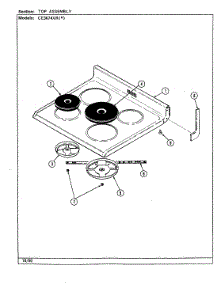 05 - Top Assembly parts for Crosley Range CE3674XRW from AppliancePartsPros.com