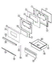 03 - Door / Drawer parts for Crosley Range CE38300BAW from AppliancePartsPros.com