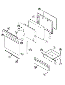 03 - Door / Drawer (Ce3832srx) parts for Crosley Range CE3832SRA from AppliancePartsPros.com