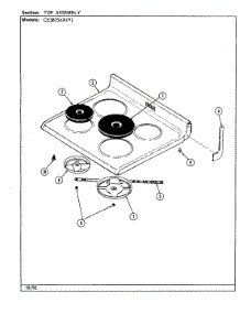 05 - Top Assembly parts for Crosley Range CE3875XRA from AppliancePartsPros.com